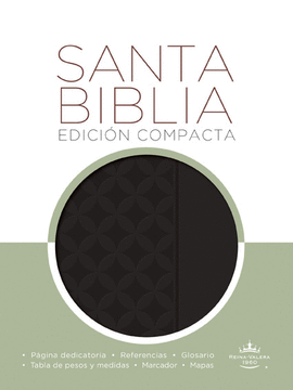 SANTA BIBLIA EDICION COMPACTA REINA VALERA 1960 PIEL ONIX